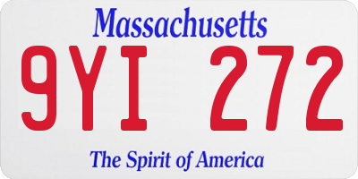 MA license plate 9YI272
