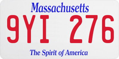 MA license plate 9YI276