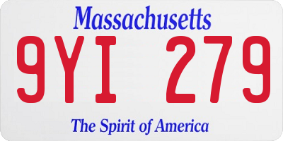 MA license plate 9YI279