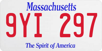 MA license plate 9YI297