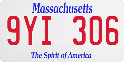 MA license plate 9YI306