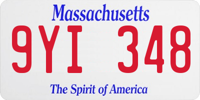 MA license plate 9YI348
