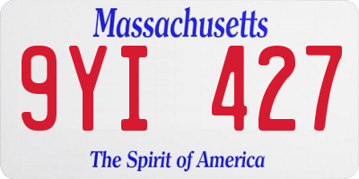 MA license plate 9YI427