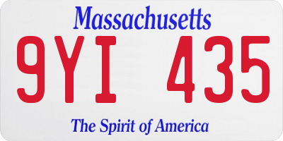 MA license plate 9YI435
