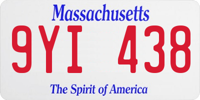 MA license plate 9YI438