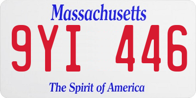 MA license plate 9YI446