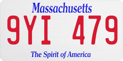 MA license plate 9YI479