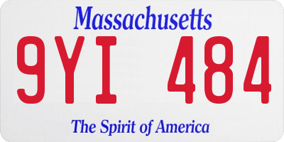 MA license plate 9YI484