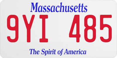 MA license plate 9YI485