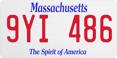 MA license plate 9YI486