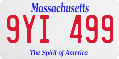 MA license plate 9YI499