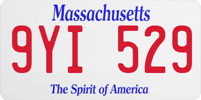 MA license plate 9YI529