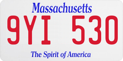 MA license plate 9YI530