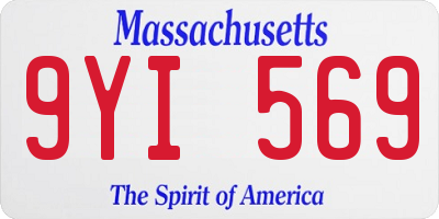 MA license plate 9YI569