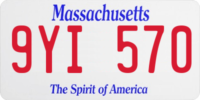 MA license plate 9YI570