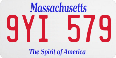 MA license plate 9YI579