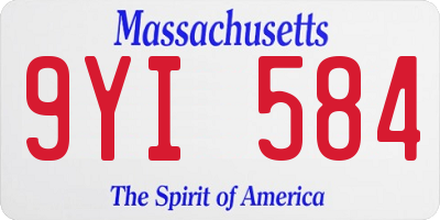 MA license plate 9YI584