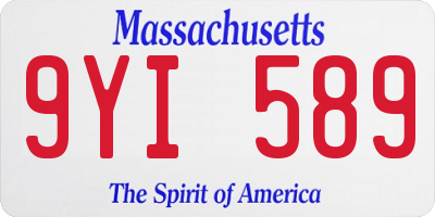 MA license plate 9YI589