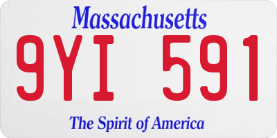 MA license plate 9YI591