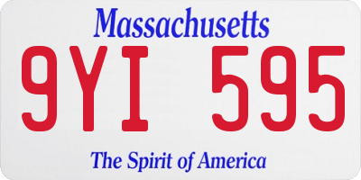 MA license plate 9YI595