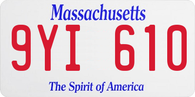 MA license plate 9YI610