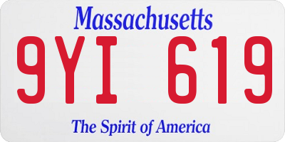 MA license plate 9YI619