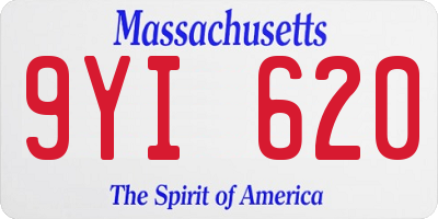 MA license plate 9YI620