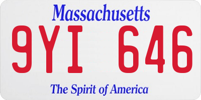 MA license plate 9YI646