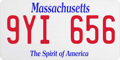 MA license plate 9YI656