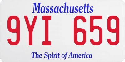 MA license plate 9YI659