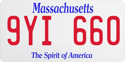 MA license plate 9YI660