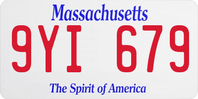 MA license plate 9YI679