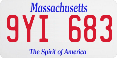 MA license plate 9YI683