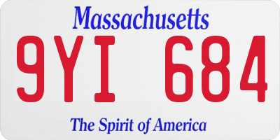 MA license plate 9YI684