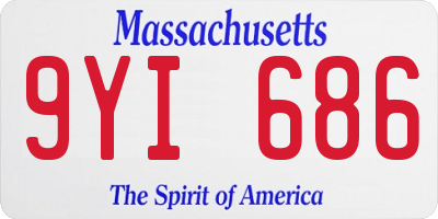 MA license plate 9YI686