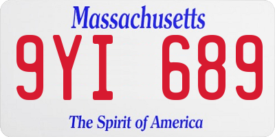 MA license plate 9YI689