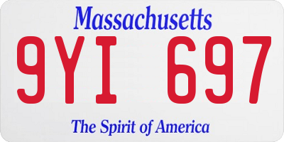 MA license plate 9YI697