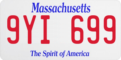 MA license plate 9YI699