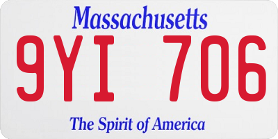 MA license plate 9YI706