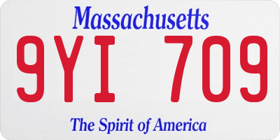 MA license plate 9YI709