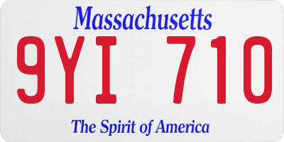 MA license plate 9YI710