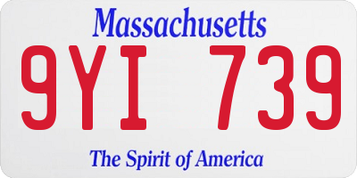 MA license plate 9YI739