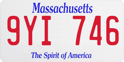 MA license plate 9YI746
