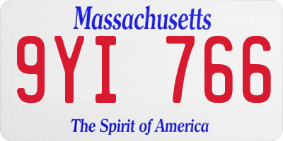 MA license plate 9YI766