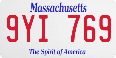 MA license plate 9YI769