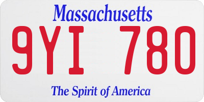 MA license plate 9YI780