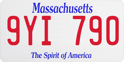 MA license plate 9YI790