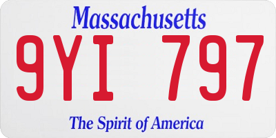 MA license plate 9YI797