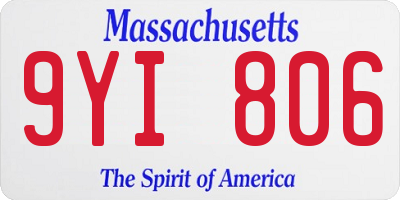 MA license plate 9YI806