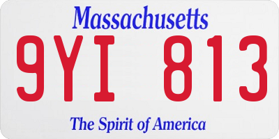 MA license plate 9YI813